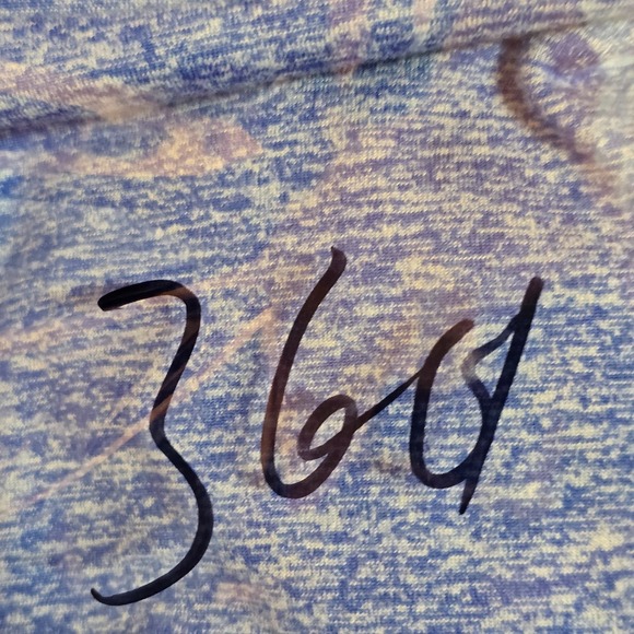 Bombshell Sportswear OG Sock Leggings Size S Heather Blue Red Stripe Thigh High - Picture 11 of 11